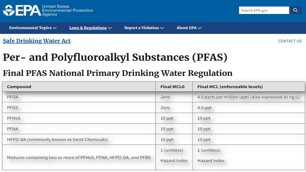 📢 Today is a Historic Day! ⚠April 10: Final PFAS National Primary Drinking Water #Regulation 🚰 In addition to today’s final rule, $1 billion in newly available through the Bipartisan Infrastructure Law to help states and territories implement #PFAS testing and treatment.