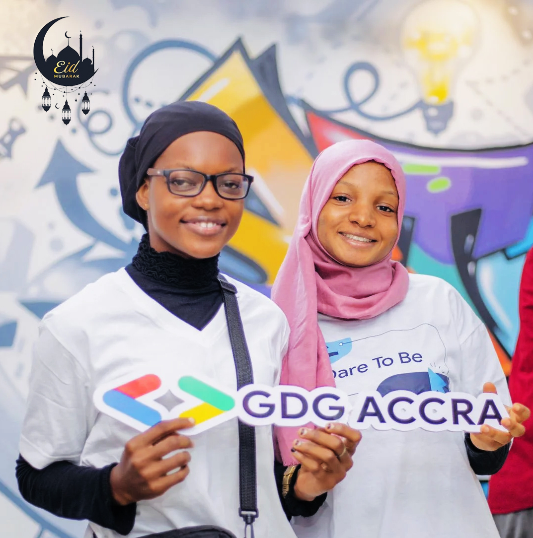 Eid Mubarak to all our Muslim members at GDG Accra! 🌙 May this blessed occasion bring you joy, peace, and prosperity. #EidMubarak #GDGAccra #DevFestAccra