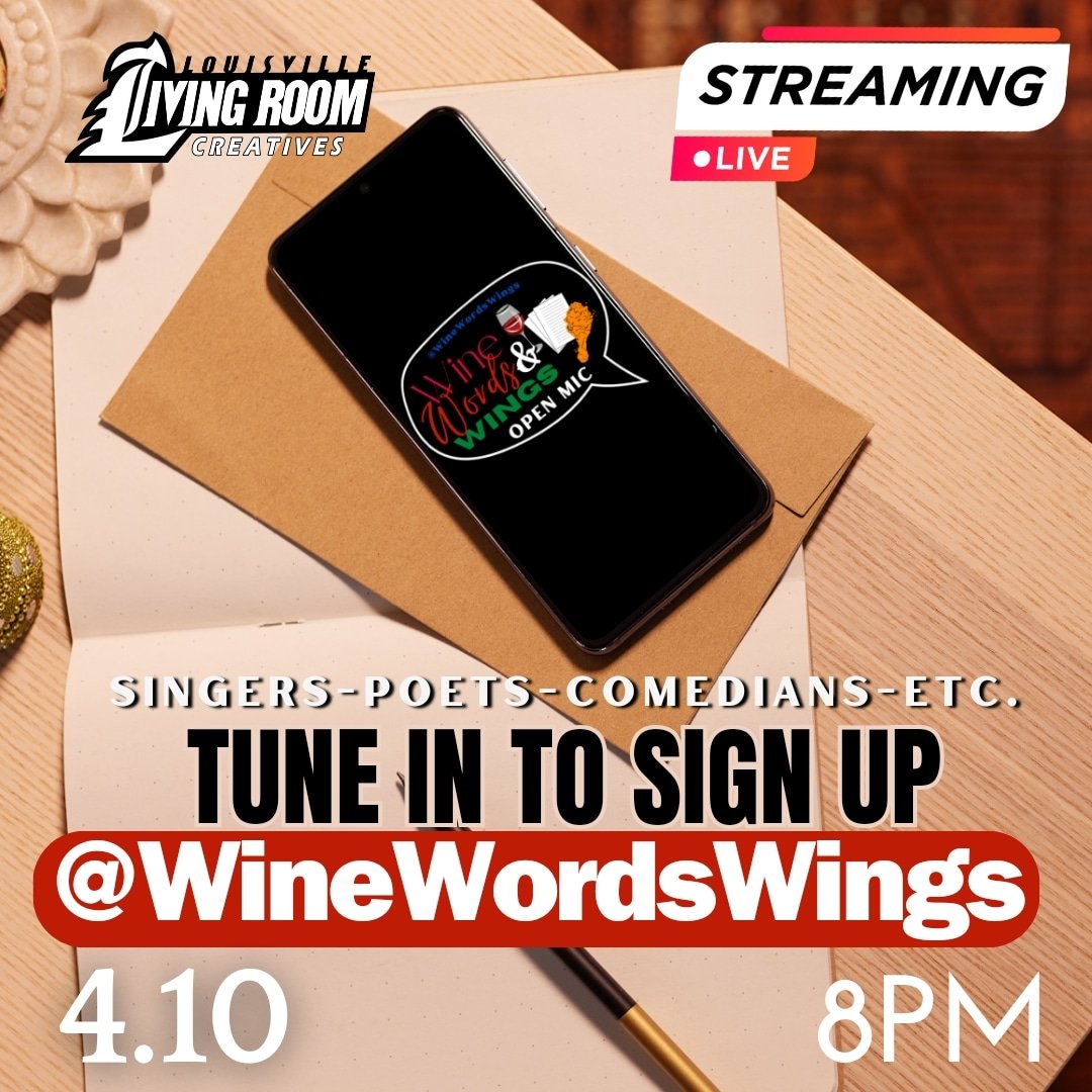 Bih we ONLINE Tonight🛋 Get comfortable Get them bottles and wings ready & Tune in at 8pm to sign up!! @LouLivingRoom #BigLivingRoomShit #WineWordsWings