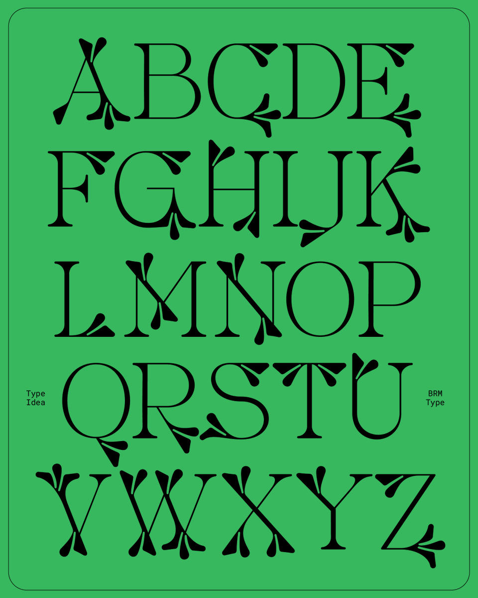 Working on the uppercase characters for this typeface!