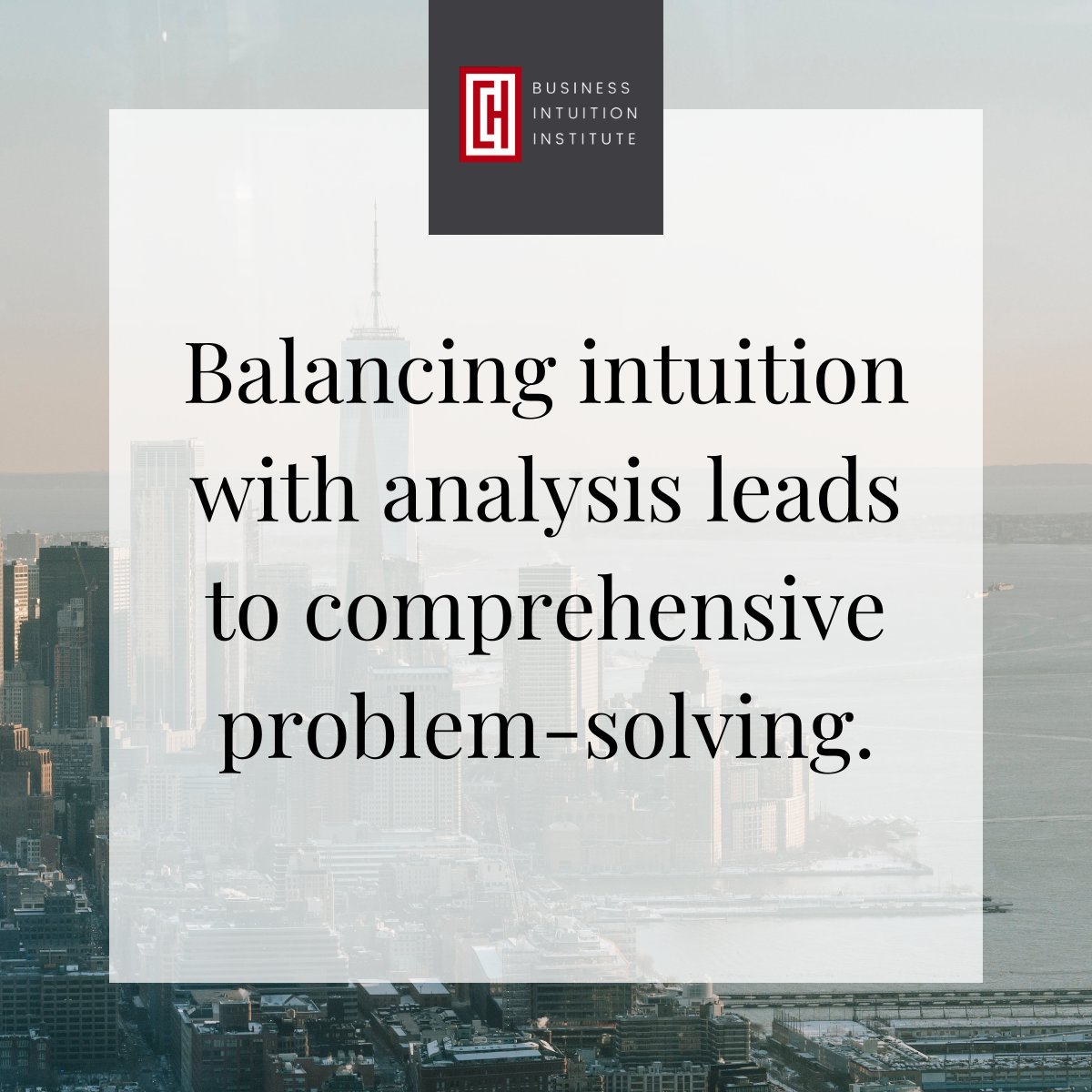 BizIntuitionNYC's tweet image. Balancing #IntuitionInBusiness with analysis leds to comprehensive problem-solving. More about #IntuitiveDecisionMaking business-intuition-institute.com/intuitive-deci…

#BusinessINtuition #Intuition #ProblemSolving #Innovation #BusinessGrowth