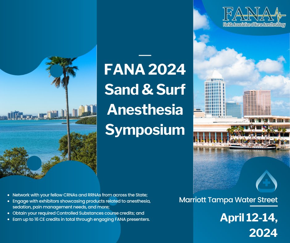 🏖️ ONLY 2 DAYS TO GO! 🌊 

Don't miss this chance to connect, learn, and elevate your anesthesia practice! 🌐 #FANASymposium2024 #AnesthesiaEducation #Networking #ContinuingEducation

ow.ly/apg750QV7YP