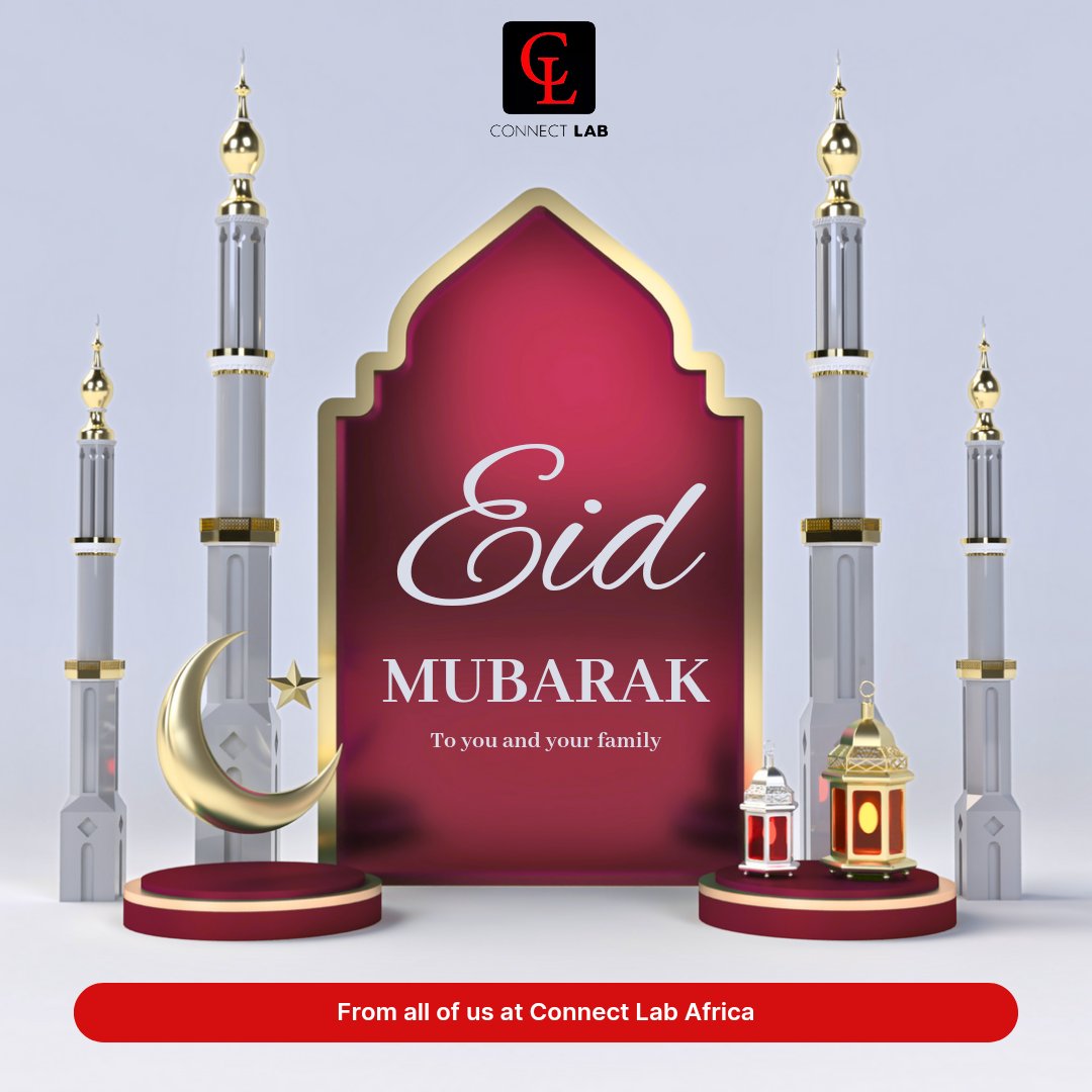 ✨🎉 Eid Mubarak to all of our Muslim Friends and colleagues! We wish you a joyful celebration. #connectlabafrica #Ramadan #EidAlFitr2024 #EidMubarak