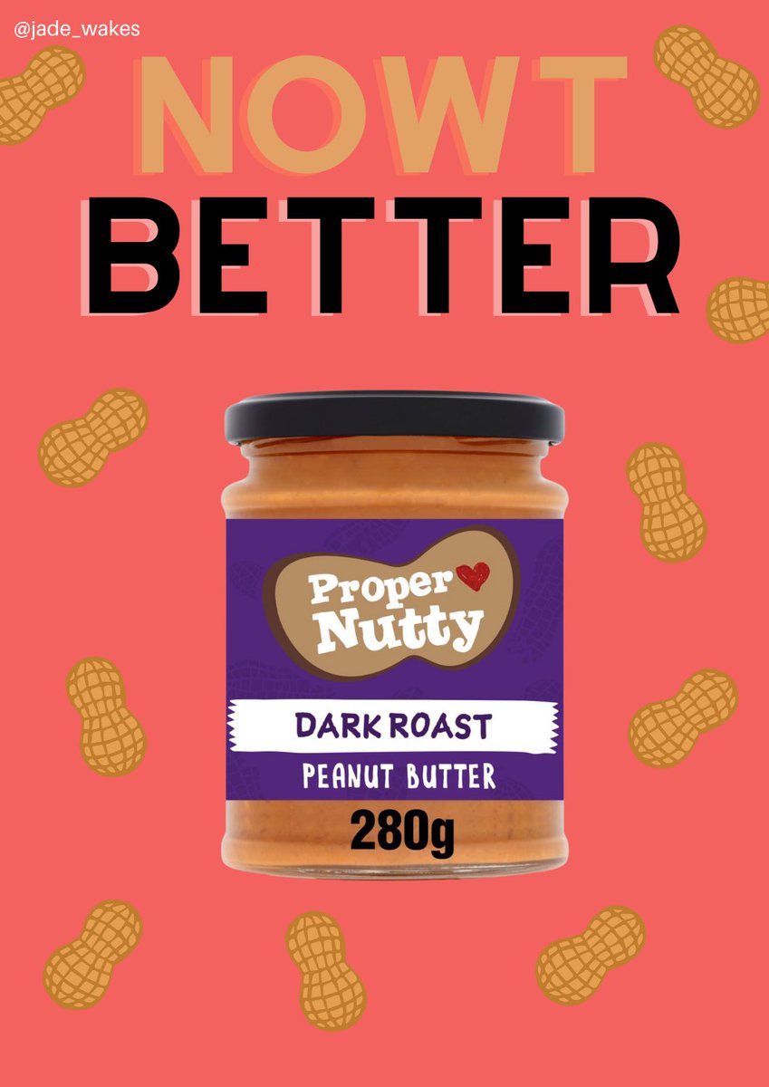 One Minute Brief of the Day <a href="/OneMinuteBriefs/">One Minute Briefs ⏱️</a>
Create posters to shout across social media about <a href="/Proper_Nutty/">Proper Nutty</a>'s brand new 'Dark Roast' flavour! #ProperNutty 🥜 
 
Nowt Better