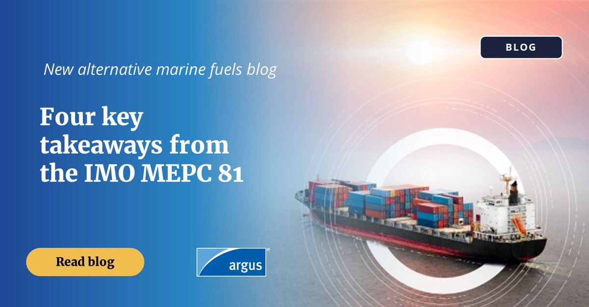 The International Maritime Organisation (IMO)’s 81st meeting of the Marine Environment Protection Committee (MEPC) concluded on 22 March. 

Check out the four takeaways in our latest blog: okt.to/5AZXco

#marinefuels #alternativemarinefuels  #emissionstargets