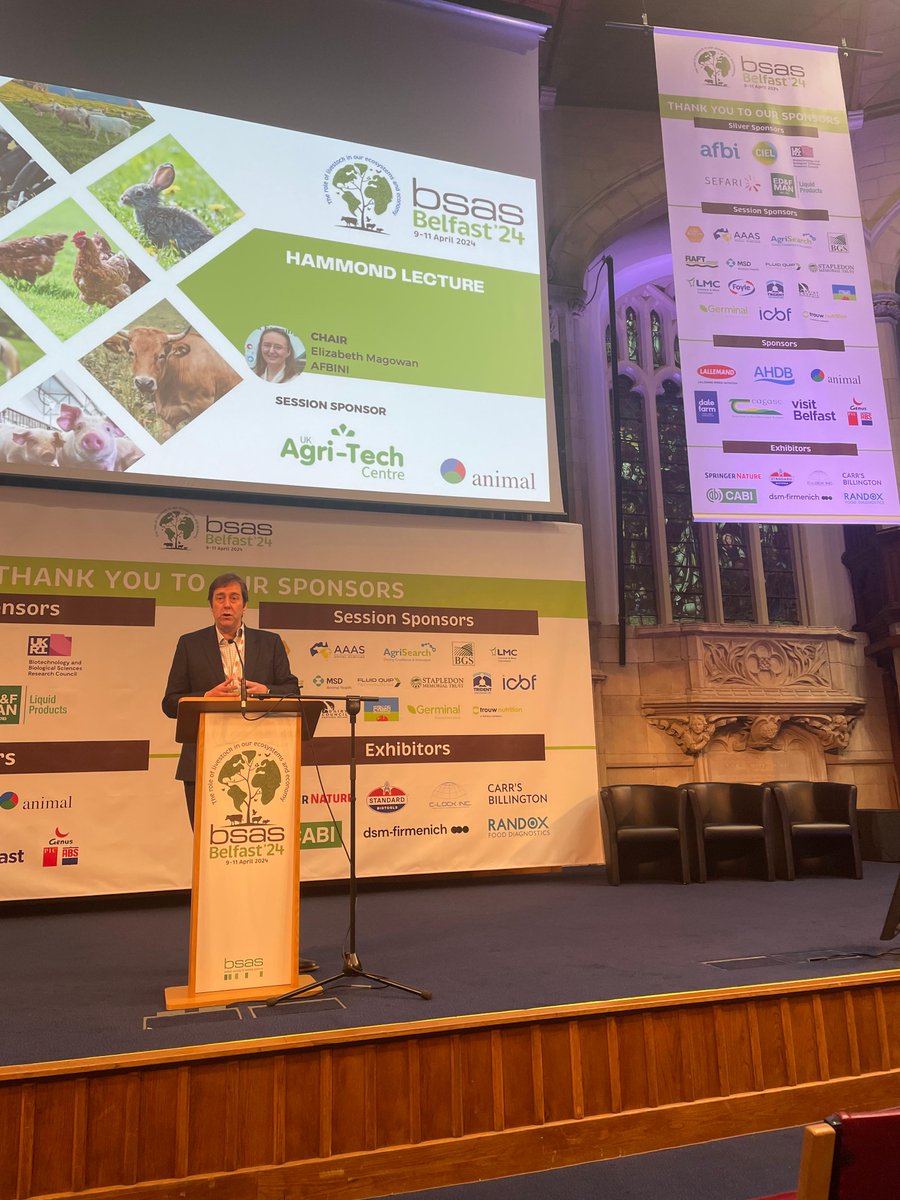 Today we are at @BSAS_org We sponsored the prestigious Hammond Lecture, which took place earlier this afternoon, chaired by our CEO Phil Bicknell with Professor Hannah van Zanten from @WUR presenting on ‘Livestock in a circular economy’ ➡ukagritechcentre.com #BSAS2024