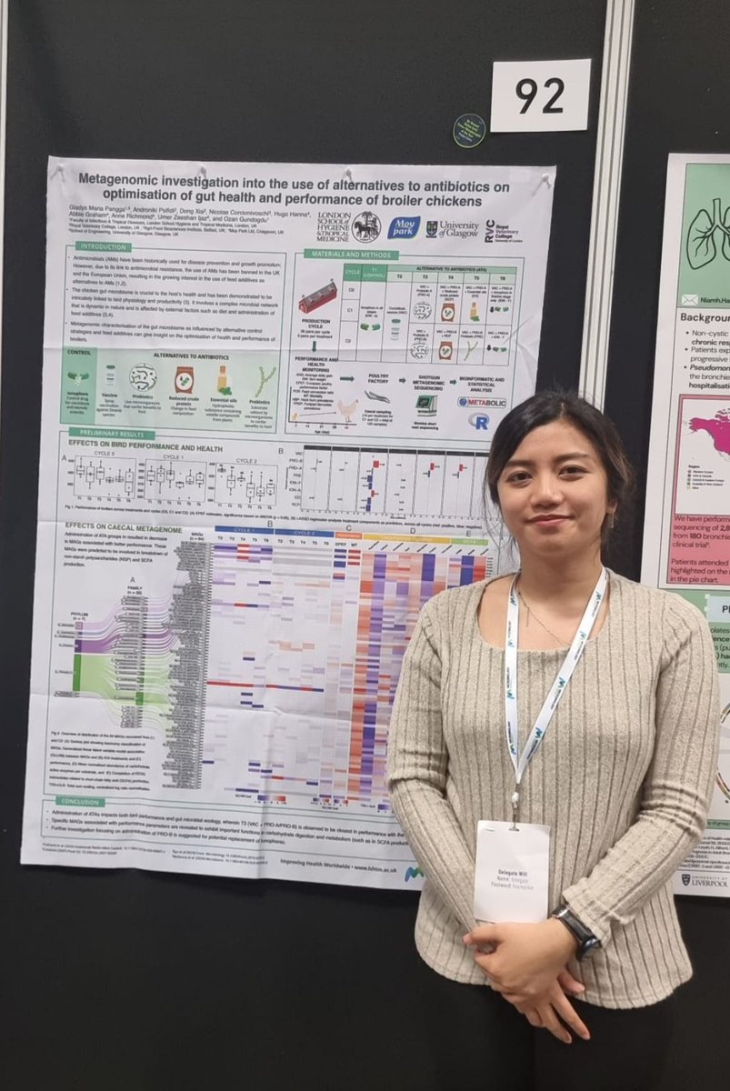 Ozan Gundogdu (@ozangundogdu11) on Twitter photo Fantastic to see <a href="/LIDo_DTP/">LIDo</a> PhD student <a href="/gia_pangga/">Gladys Maria Pangga</a> <a href="/LSHTM/">London School of Hygiene & Tropical Medicine</a> present her research on nutritional modifications on the chicken gut microbiome and impact on enteric pathogens ๐ฆ ๐ฌ๐ง๐ผโ๐ป. Pop by for some discussions at Poster 92 #Microbio24 at
<a href="/MicrobioSoc/">Microbiology Society</a> Fantastic to see <a href="/LIDo_DTP/">LIDo</a> PhD student <a href="/gia_pangga/">Gladys Maria Pangga</a> <a href="/LSHTM/">London School of Hygiene & Tropical Medicine</a> present her research on nutritional modifications on the chicken gut microbiome and impact on enteric pathogens ๐ฆ ๐ฌ๐ง๐ผโ๐ป. Pop by for some discussions at Poster 92 #Microbio24 at
<a href="/MicrobioSoc/">Microbiology Society</a>