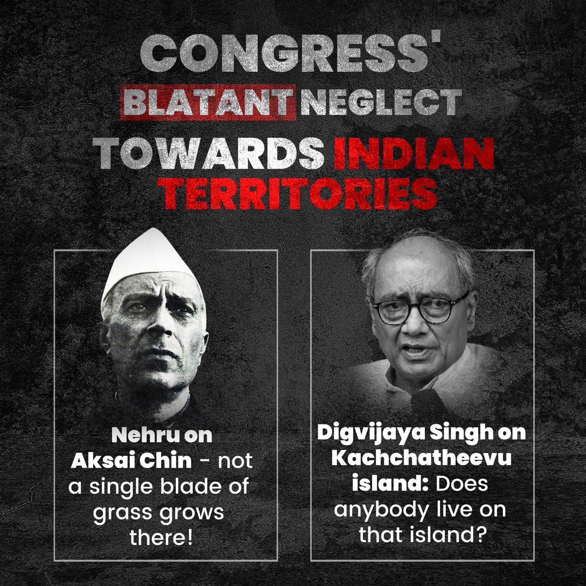 Just look at the foolish justification the Congress party gives for handing over Indian territories to foreign countries, on a platter! #AntiNationalCongress