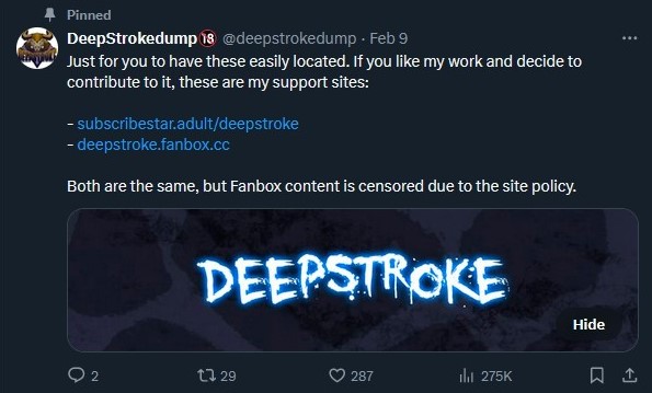 deepstrokedump tweet picture