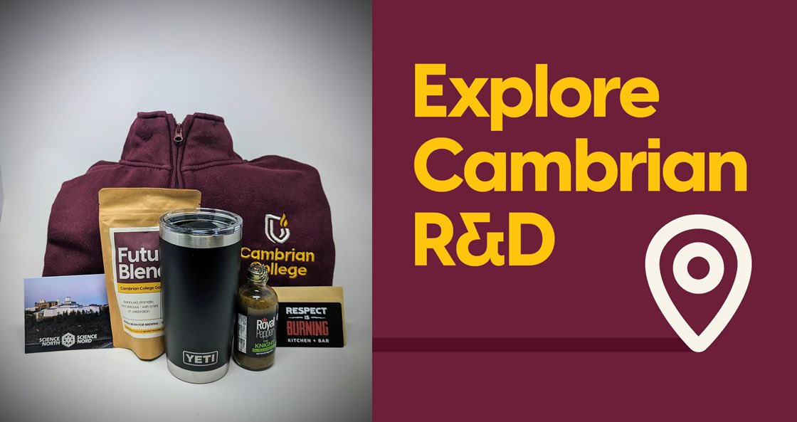 Stop by @CambrianRD today between 2-4pm to learn about everything we have to offer and be entered into a draw to win a prize pack that includes some @cambriancollege swag and $200 in gift cards to Science North and Respect is Burning. No appointment necessary!