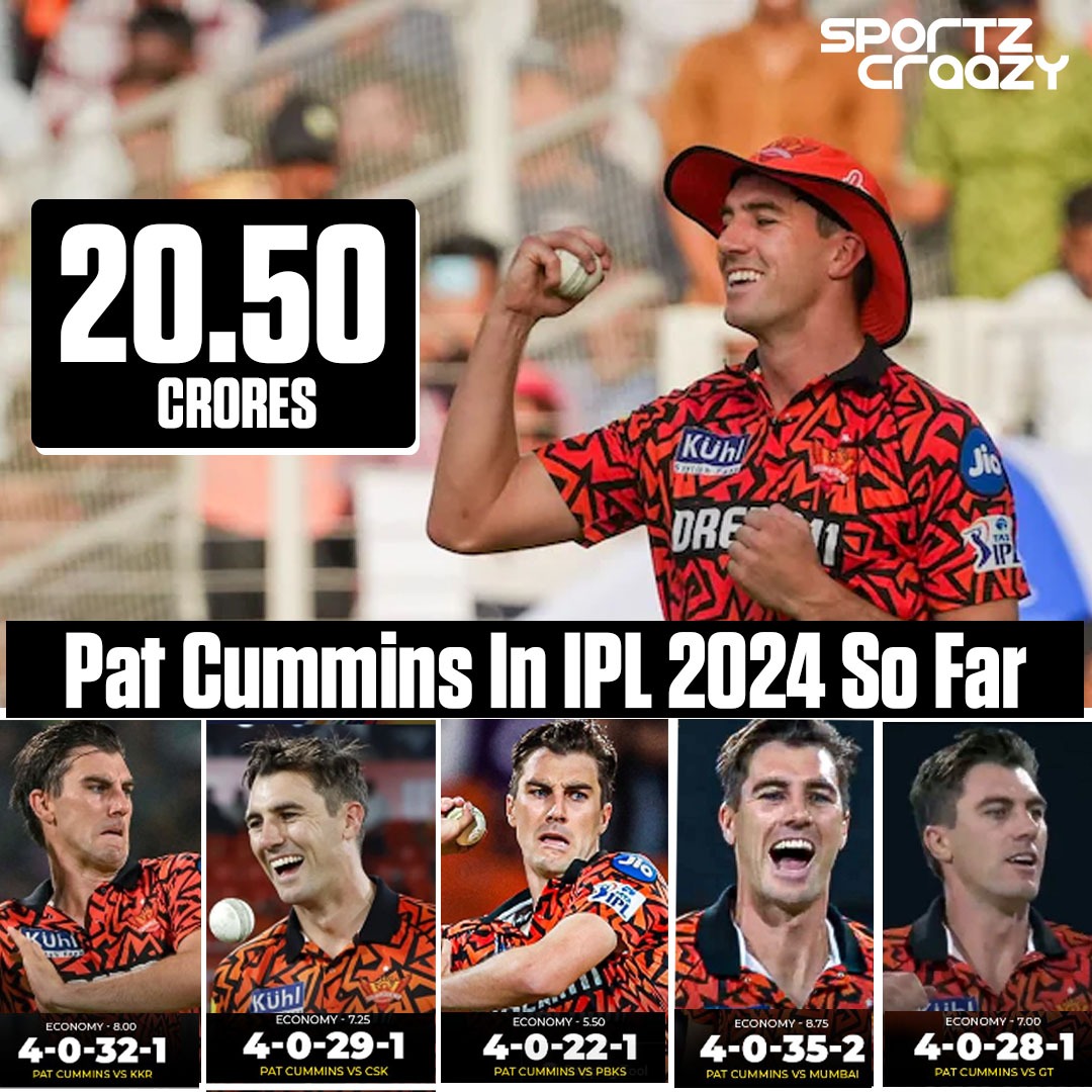 Pat Cummins In IPL 2024 So Far! 🔥👏 #SRH #PBKSvSRH #Australia #PatCummins #IPL2024 #Cricket #Sportzcraazy #Followus #Tournament #SunrisersHyderabad #Champion #OrangeArmy