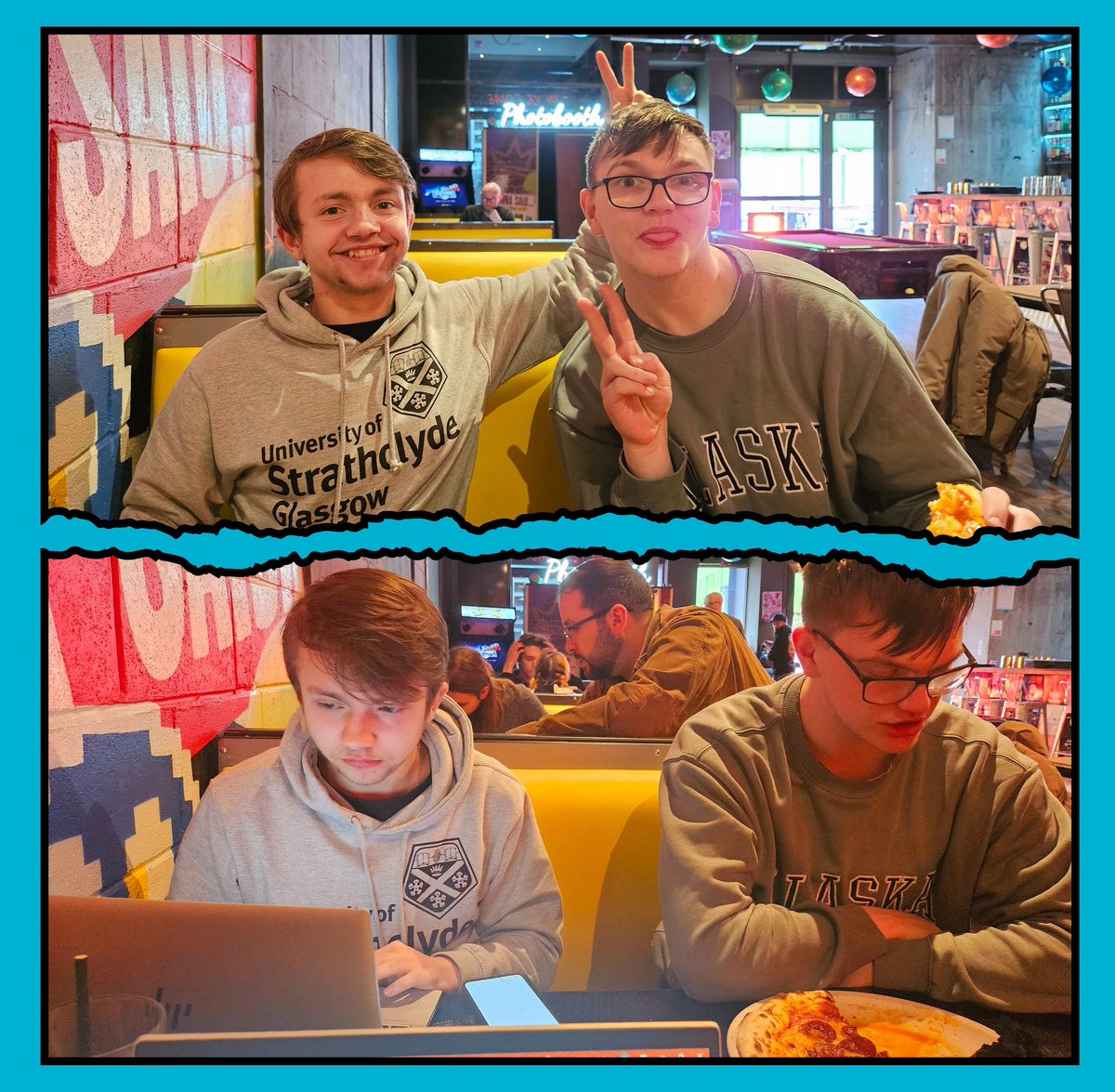 In a few weeks, Andrew and Dylan will be giving a presentation to panel members about small changes that can be made to support young people attending hearings. We had a busy pizza and planning session in Glasgow today 🍕👨‍💻