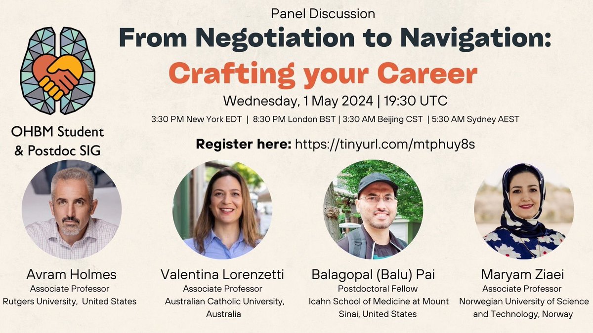 🚨We have a really exciting upcoming panel discussion with some great speakers! 🧠🚨“From Negotiation to Navigation: Crafting Your Career” - register for tickets here: tinyurl.com/mtphuy8s