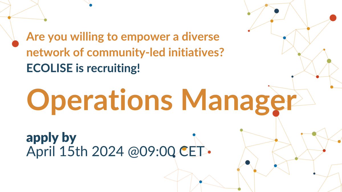 🔥 New #JobAlert! We're hiring an Operations Manager to lead organisational management. If you're ready to take the next step in your career, apply now 👉 ecolise.eu/21754-2/ #HiringNow