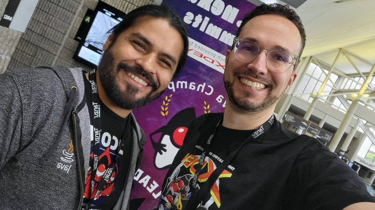 Found Francisco Contreras @Frank_JCG at @devnexus in Atlanta wearing a @jcon_conference shirt! 🤗