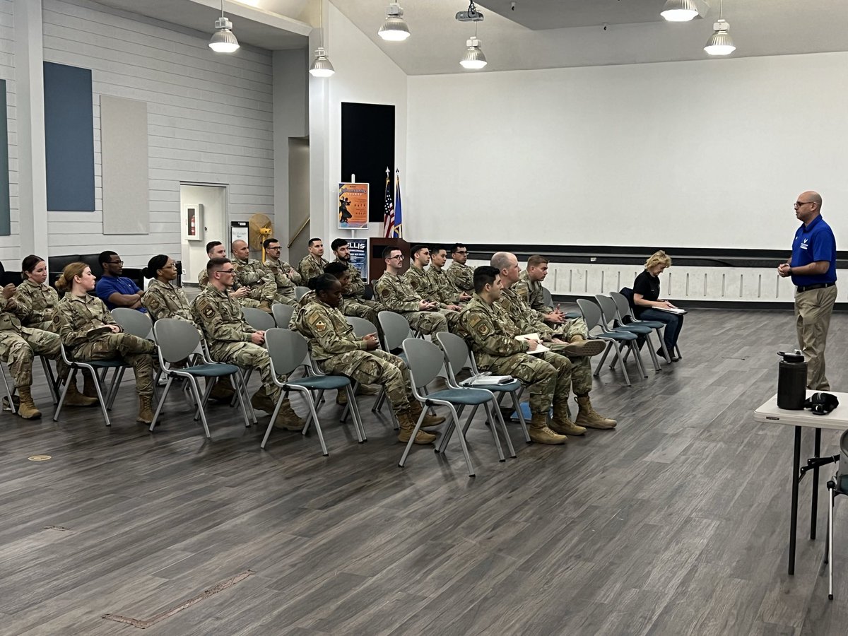 ⚡  #FlashbackFriday ⚡

AFW2 Ambassador Capt (ret) Kyle Love shared his story with AFSA Chapter 1252 members at @nellisafb during our Air Force &amp; Marine Corps Trials and SW CARE Event last month.
Head over to our website to book a briefing for your unit!
https://t.co/X71bSOuVC2 https://t.co/7O5tRYvFNx