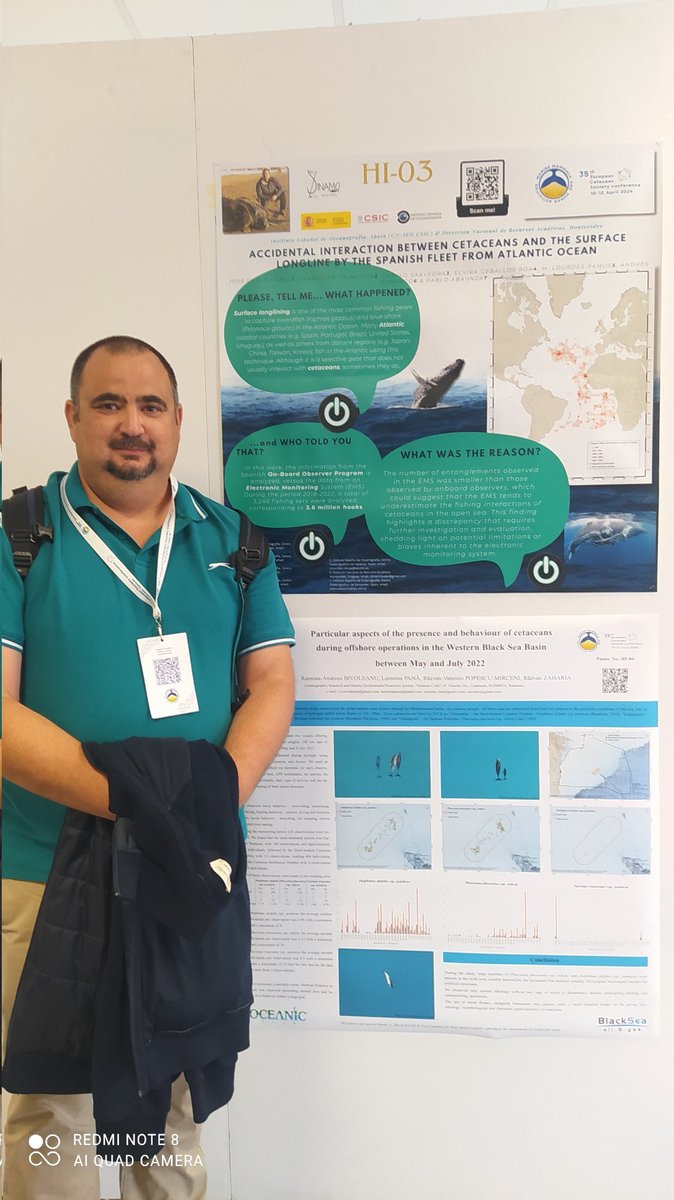 ACCIDENTAL INTERACTION BETWEEN CETACEANS AND THE SURFACE
 LONGLINE BY THE SPANISH FLEET FROM ATLANTIC OCEAN poster communication showed in #ECSconference2024 @IEOoceanografia @IEO_Malaga @IEOVigo @IEO_Canarias @largepelagics
