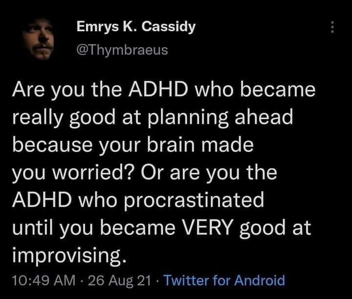 For some people, these memes will be ALL TOO relatable! 😮‍💨 If you want to gain a better understanding of ADHD, come and join us on April 30th for a night of open and honest discussion with neurodivergent ADHD therapist, Jane McPhillips. Find out more - leadmill.co.uk/event/unmaskin…