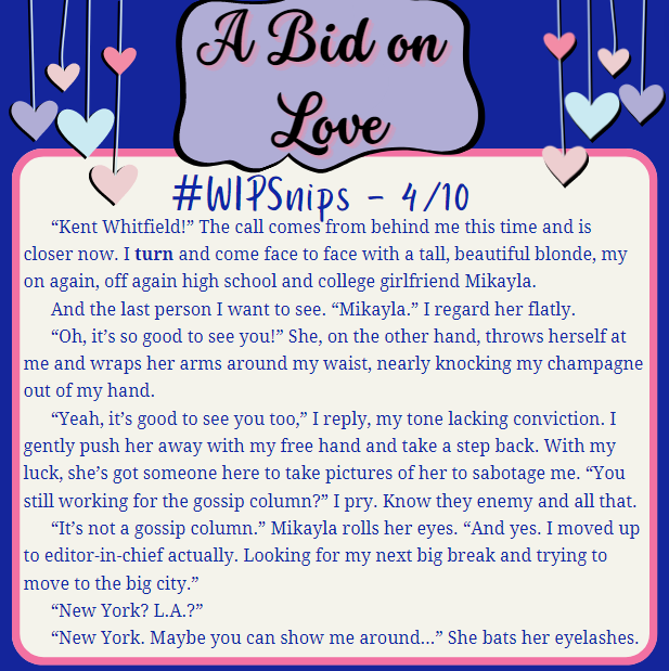 You get two #WIPSnips from me today because I wanna!

From my #amwriting contemporary sports romance... the moment of introducing one of the antagonists.

#romancelandia #authors #writingcommunity