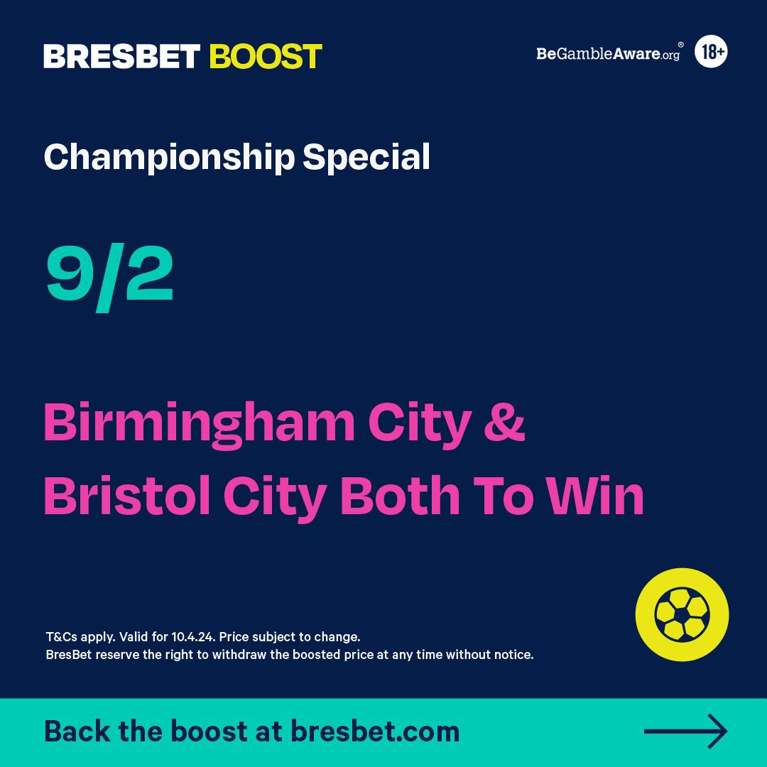 Another BresBet boost #Championship bresbet.com/event/17368776…