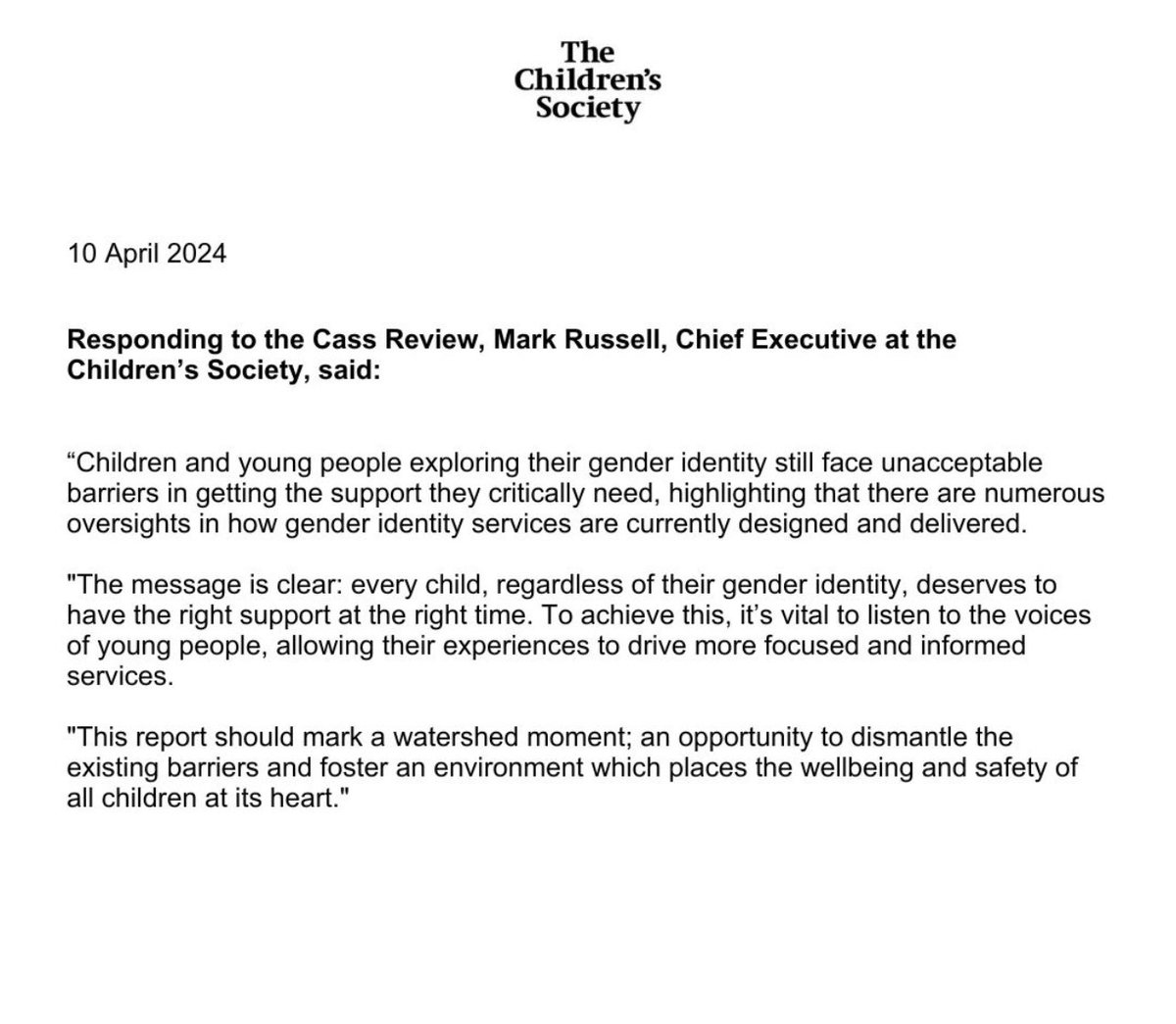 The #CassReview should mark a watershed moment - for my full response on behalf of @childrensociety read below 👇