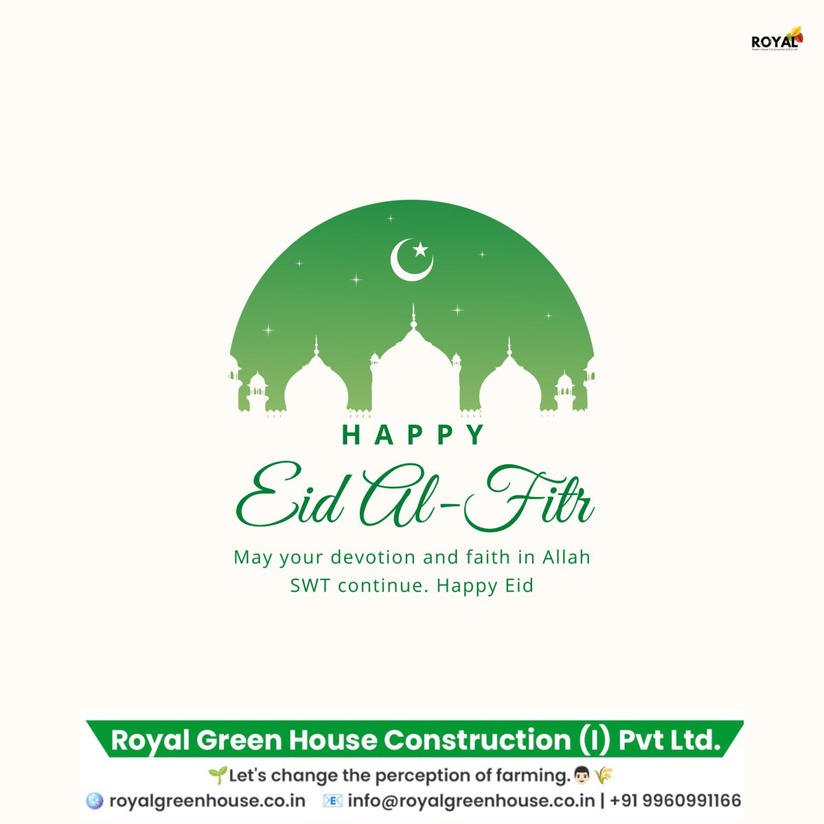 'Eid Mubarak to all our tall hydroponic farmers! 🌿 May this joyous occasion bring you abundant blessings and prosperity in your endeavors. Wishing you a harvest of happiness and success. #EidMubarak #HydroponicHarvest #CelebratingUnity'