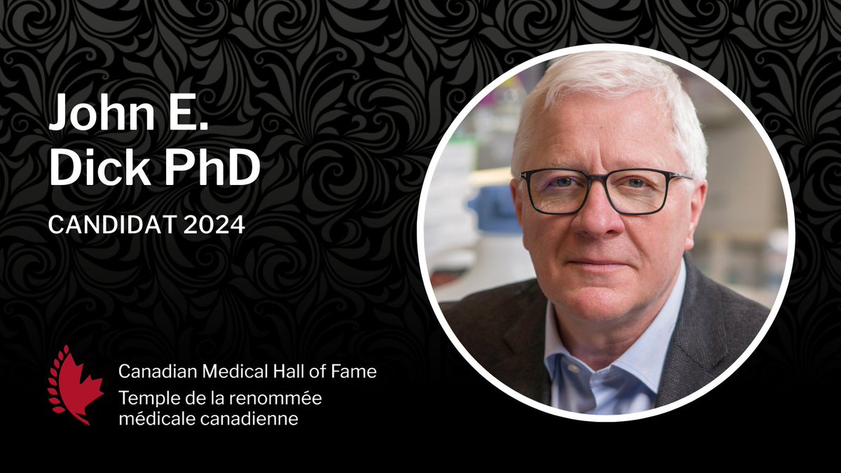 Notre bénéficiaire du Programme conjoint Canada-Israël de recherche en santé, John E. Dick du @pmcancercentre, sera reconnu le 13 avril comme l'un des intronisés 2024 au @CdnMedHallFame. En savoir plus : bit.ly/3FMG260 #SantéMondiale @azrielifdn @IRSC_CIHR