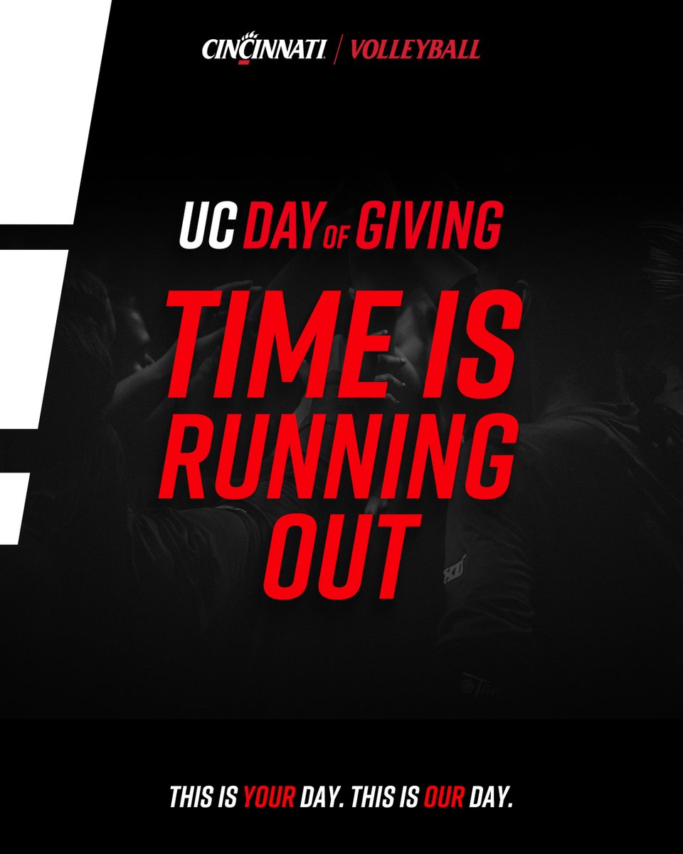 Good morning, Bearcats! Just a few hours left to support our student-athletes and get 2X UCATS priority points! #UCDayofGiving 🔗: cpaw.me/dg24