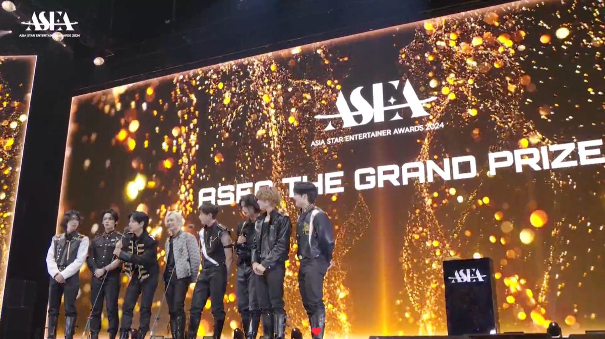 🏆 #StrayKids wins 'The Grand Prize (Daesang)' at the 2024 Asia Star Entertainer Awards (ASEA)! Huge congratulations, @Stray_Kids! STRAY KIDS 7TH DAESANG #SKZ_TheGrandPrize_ASEA2024 #StrayKids_ASEA2024