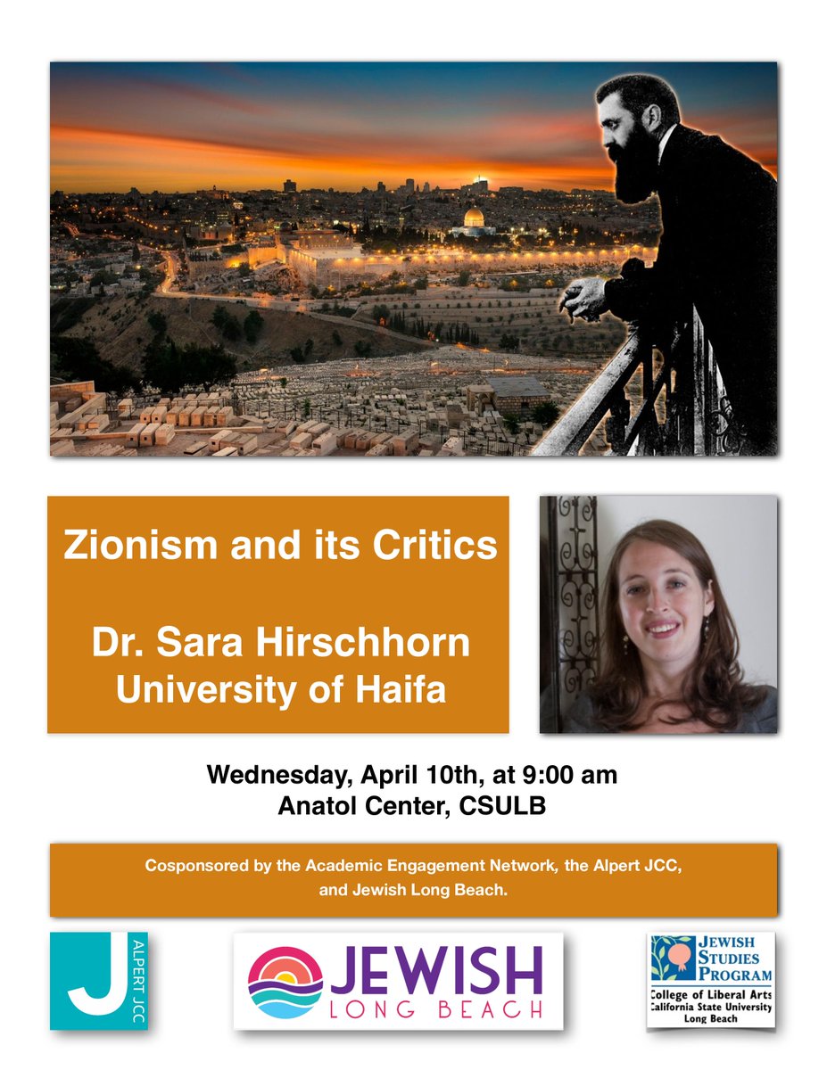 Please register to join us tonight at University of California, Longbeach (on ZOOM from Jerusalem) at 7pmIST/9amPST to discuss 'Zionism and Its Critics' -- basically a very condensed version of a course I sometimes teach -- to learn more about Zionism(s) & Anti-Zionism(s) today!