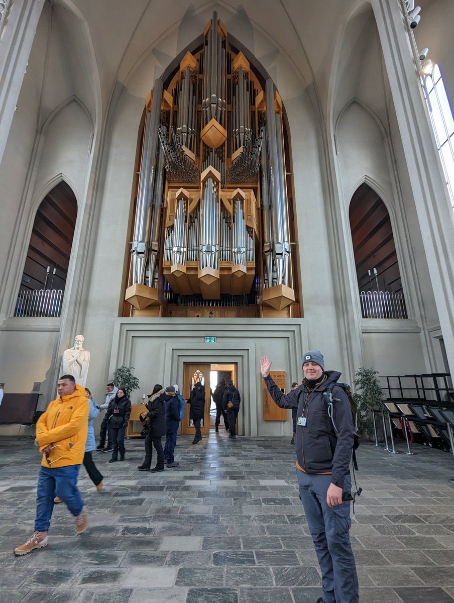 Hallgrímskirkja, Reykjavík - Brutalist Neo Gothic Architecture with an imposing command over the bay. Stunning building, stunning city. Mr Lee was ecstatic seeing the church's magnificent organ, even if it wasn't made of rocks.
