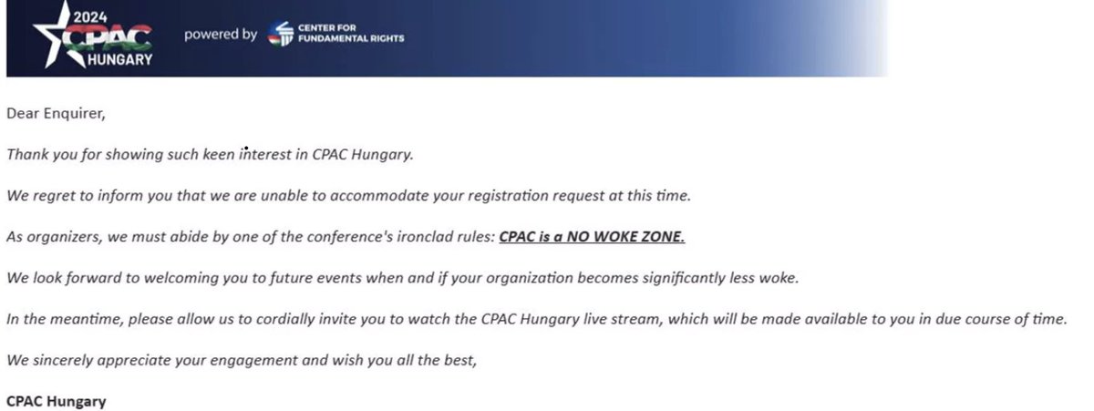 Grappig… @vrtnws en andere politiek correcte nieuwsmedia verontwaardigd wegens niet welkom op #cpac-conferentie in #Hongarije. Een koekje van eigen deeg na decennialang boycotten v/h #VlaamsBelang… Ik ben wel uitgenodigd op @CPAC en welkom😏!Komt u ook? vrt.be/vrtnws/nl/2024…