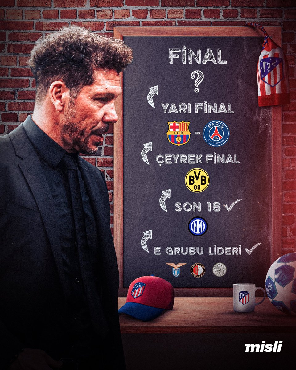 Atletico Madrid’in finale kadar muhtemel yolculuğu… Diego Simeone ve öğrencileri sence bu sene mutlu sona ulaşabilecek mi? 🏆 #ŞampiyonOranMislide