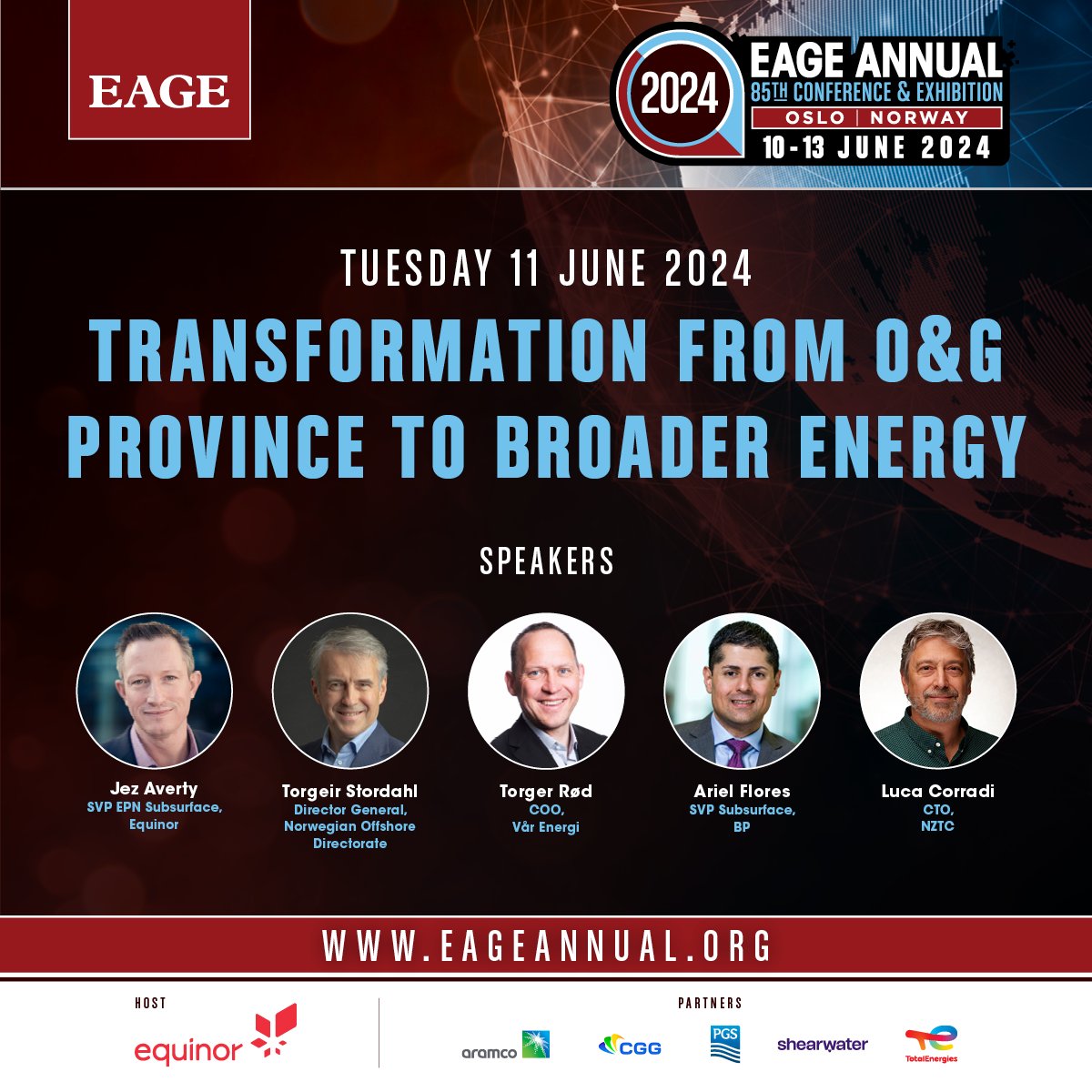 Unveiling at Oslo the panel: Transformation from O&G Province to Broader Energy Super Basin. Leaders from Equinor, BP & more discuss the shift to renewable energy. Don't miss this critical talk on our energy future. Register now > bit.ly/49INTPJ #AnnualConference2024