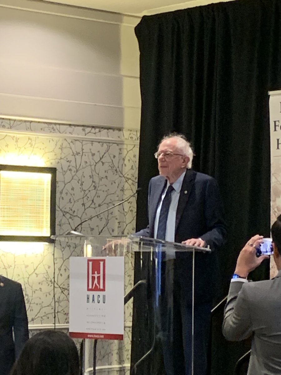 Thank you Senator @BernieSanders for coming to @HACUNews and encouraging all of us to continue to serve our country through education. Our democracy depends on it.