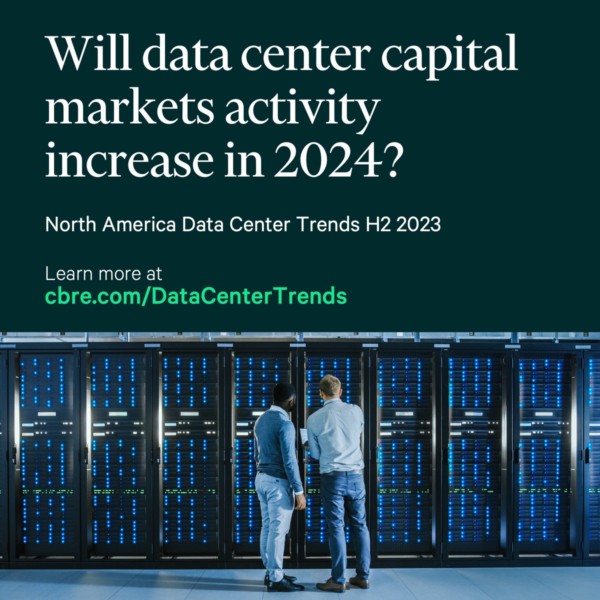 Record tenant demand, robust development pipelines and a more stable lending environment are a few factors that will attract #DataCenter investors in 2024. cbre.co/3VQP2jT