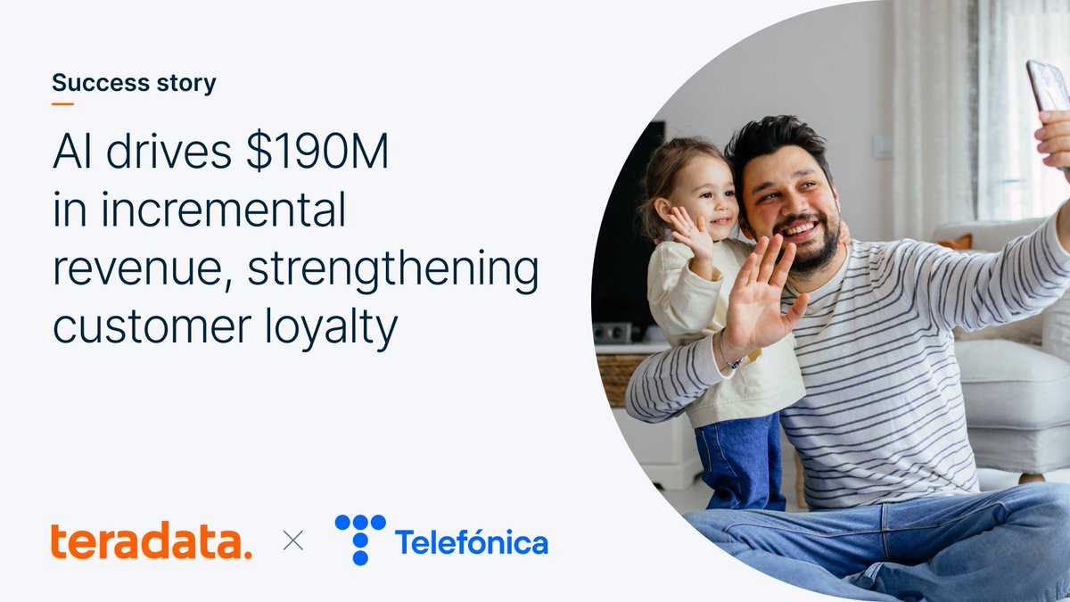 Laser-focused on next best action, @Telefonica Argentina has built over 25 machine learning (ML) models with Teradata ClearScape Analytics™—including 75 offers served to 9 million customers—growing incremental revenue by $190M a month. ms.spr.ly/6014cFCDu