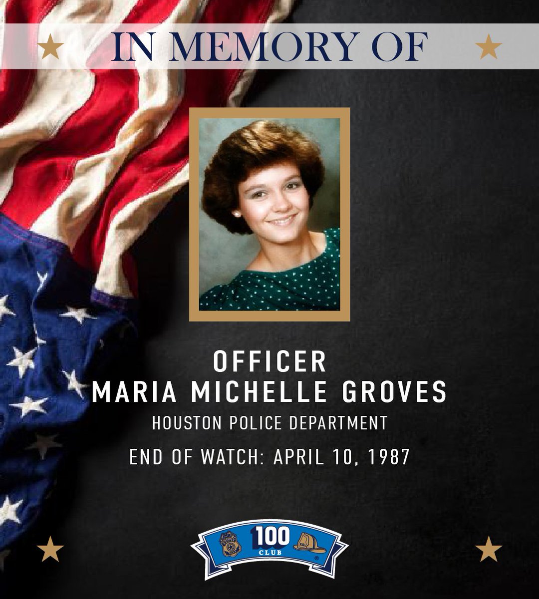 Today we remember @houstonpolice Officer Maria Michelle Groves who was killed in the line of duty when she was struck by a drunk driver. #forthefallen #Houston #HPD