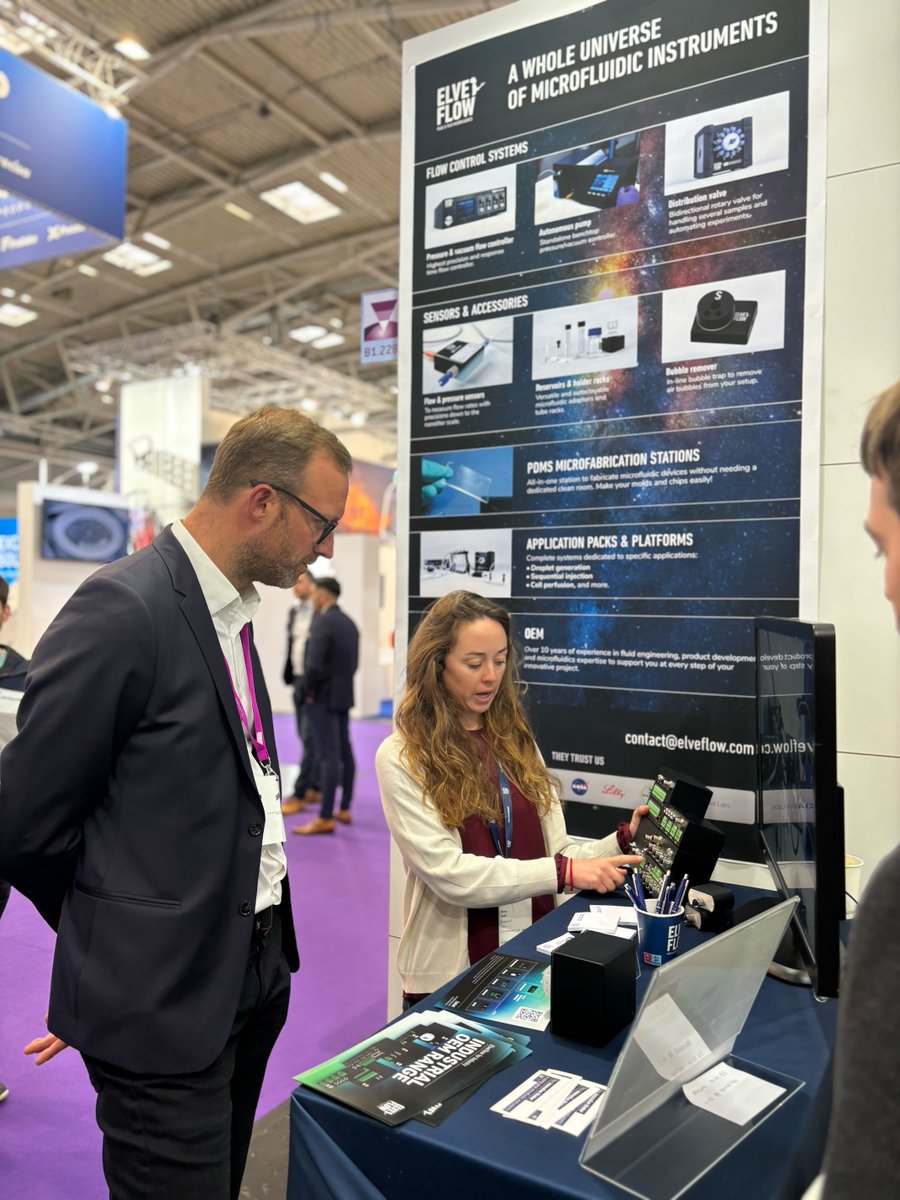 Day 2 at the @analyticaFair Conference! Our amazing team from Elveflow showcasing the latest advancements in microfluidics and the recently launched OEM range Come say hi and meet our team. Booth #228A/B1 #microfluidics #analyticaconference #analytica