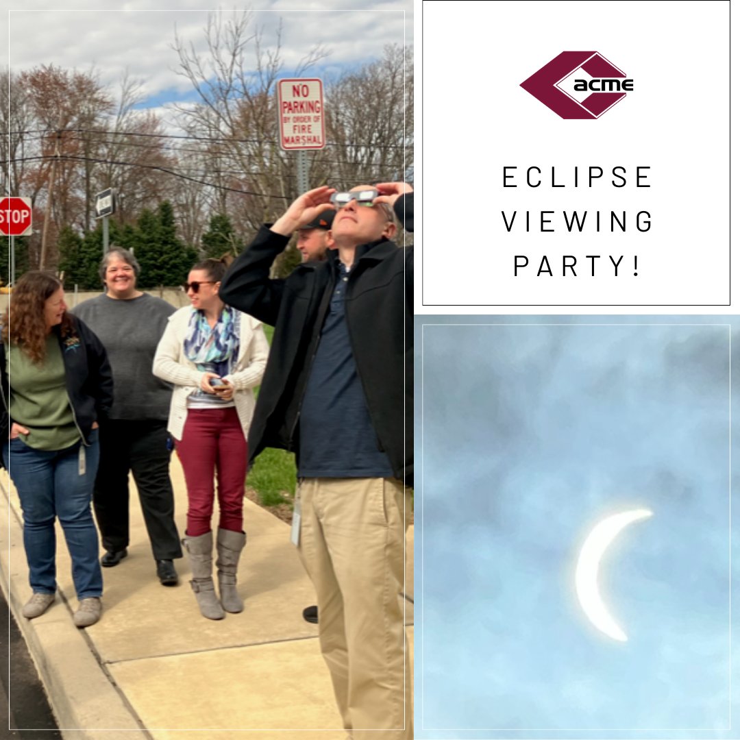 🌘 We had a blast watching the skies darken and witnessing the beauty of the eclipse with our team. Check out these photos capturing the magical moments! 📸✨ #EclipseParty #AcmeCorrugatedBox