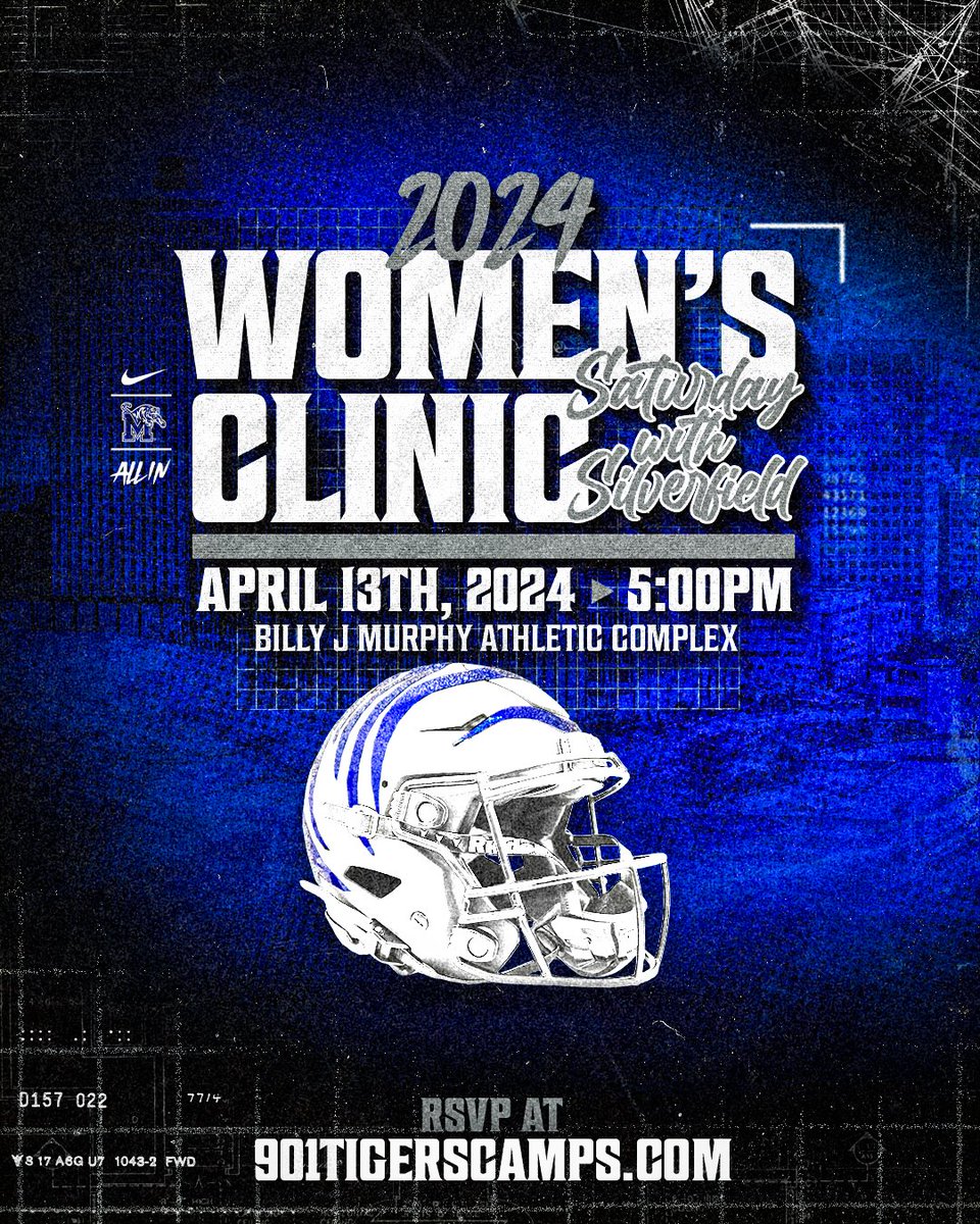 𝗟𝗔𝗦𝗧 𝗖𝗔𝗟𝗟 for online registration for the 2024 Memphis Football Women's Clinic! Horseshoe Casino has donated 2 tickets to 38 Special on May 11th. Everyone who registers by April 12th will be entered‼️ Walk-ups will be accepted at the door. #ALLIN | #GoTigersGo 📎…