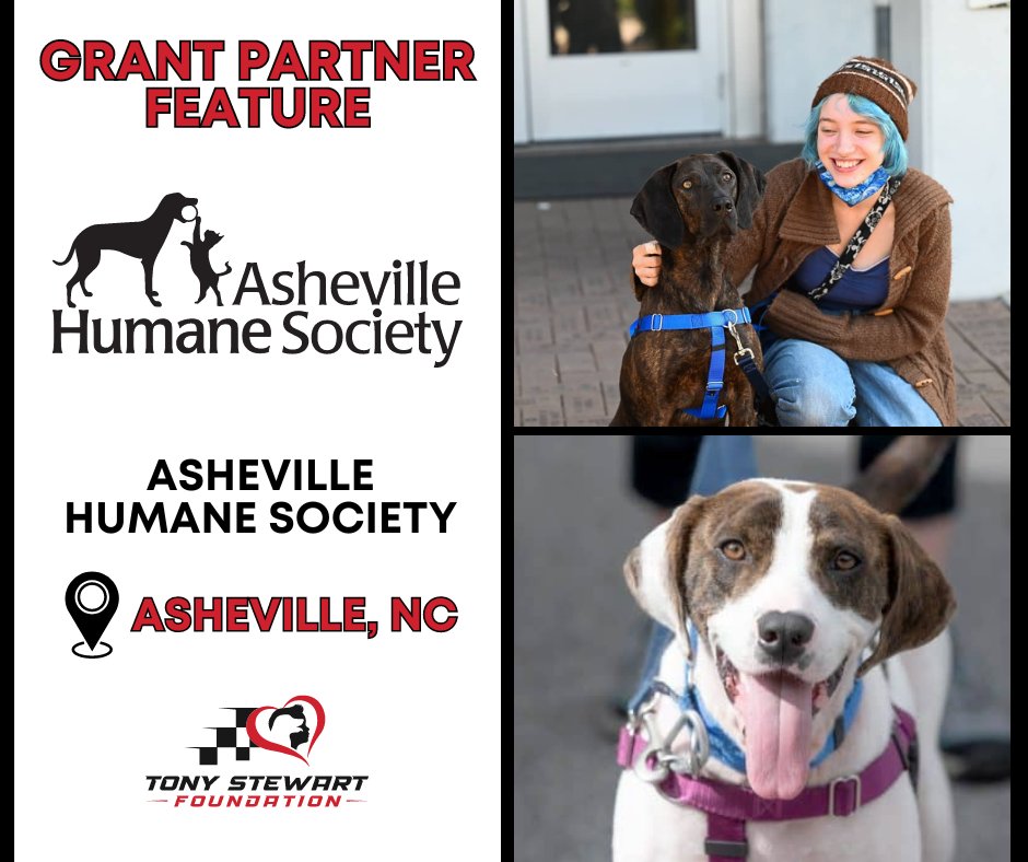 2024 Grant Partner Feature: Asheville Humane Society This organization rescues and rehabilitates animals, ensuring they are at their best before finding them a new loving home. ashevillehumane.org