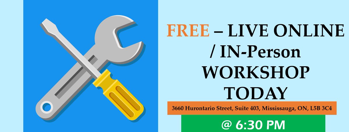 🆓Join Our FREE Workshop TODAY (April 10th)!🆓
ℹ️ONLINE / IN-PERSON @ 3660 Hurontario Street, Suite 403, Mississauga, ON, L5B 3C4ℹ️
📍Get answers to your questions - LIVE📍
#freeworkshop #fintech #Toronto 
Get Your FREE Ticket Here
fintechcollege.ca/free-workshops/