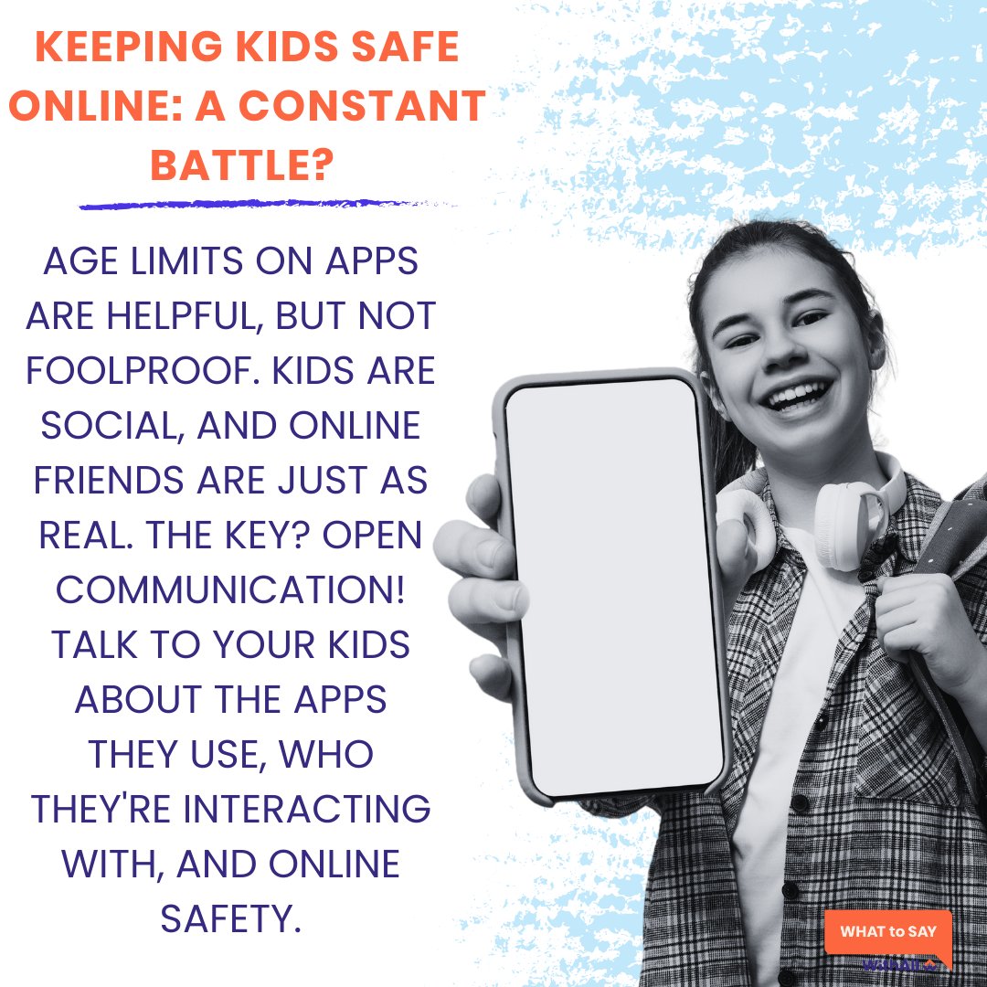 It can be so hard trying to keep kids safe online but communicating and teaching kids about the risks from an early age is a great start! For more tips download our FREE Parents Guide To Social Media here: ow.ly/IIig50R61tb #WhatToSay #Parenting #SocialMedia #OnlineSafety