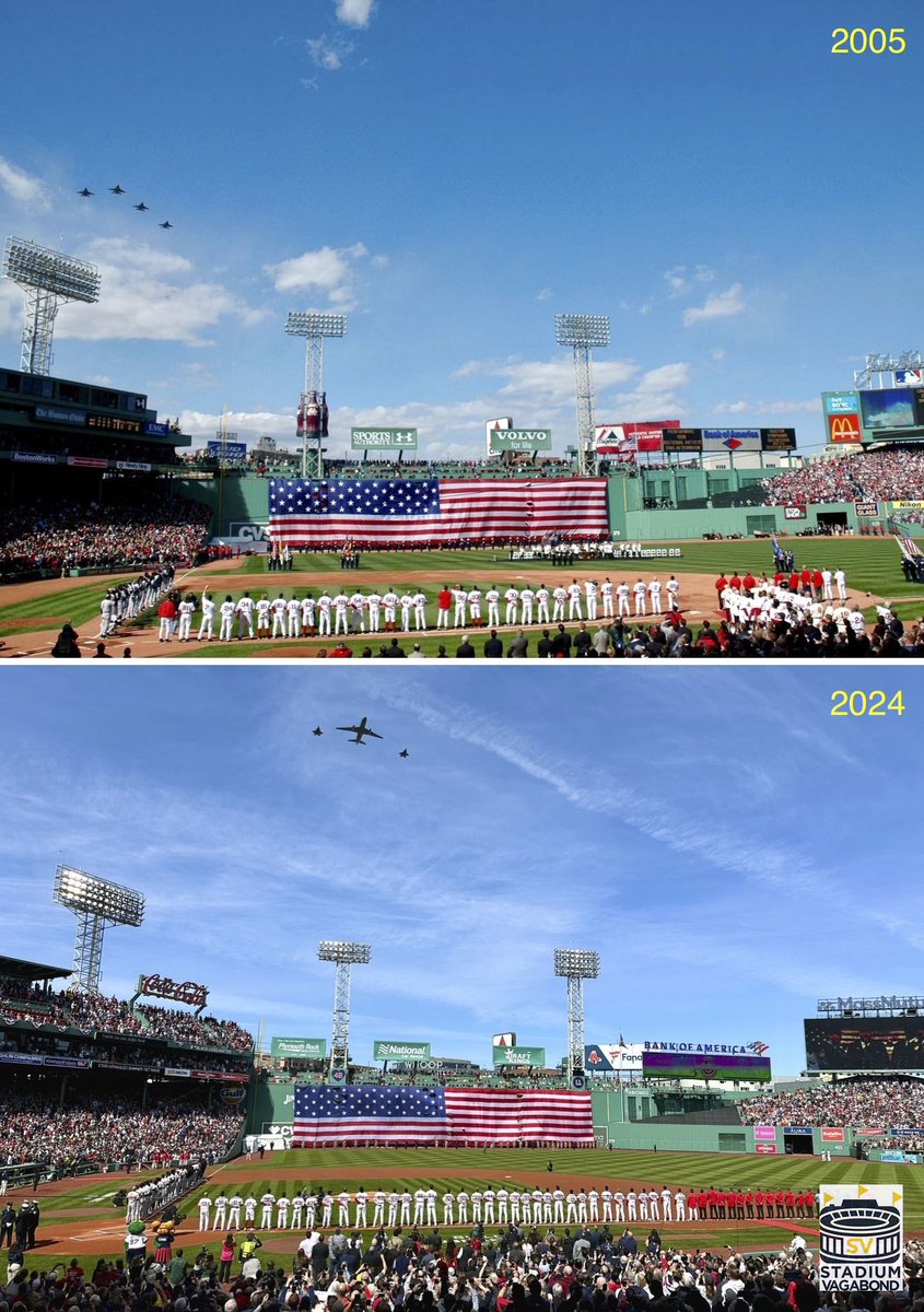 Red Sox Opening Day 2005 and 2024 at Fenway Park - 2004 World Series Championship Ring & Banner Ceremony in 2005; Tribute to the 2004 team and Tim & Stacy Wakefield yesterday. #redsox #openingday #fenwaypark #BostonRedSox #wake #boston