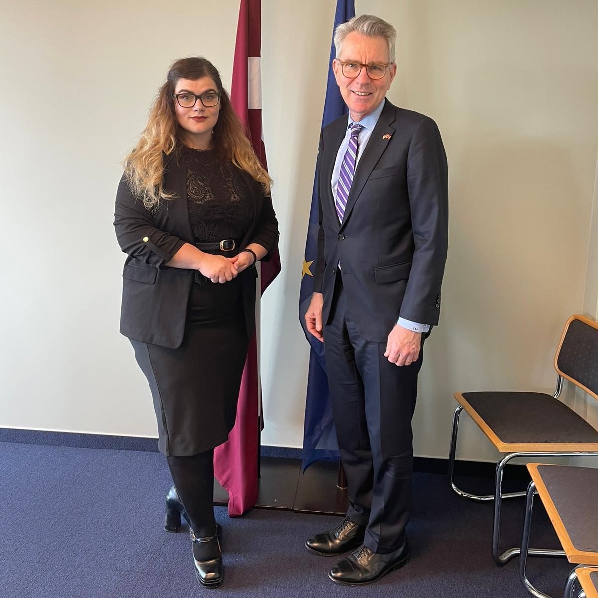 Fantastically productive discussion in Riga w/Latvian Climate and Energy Ministry State Secretary Kurevska. From #Ukraine support & keeping pressure on Russia, to Baltic #EnergySecurity & #EnergyTransition, 🇺🇸🇱🇻 cooperation is strong.