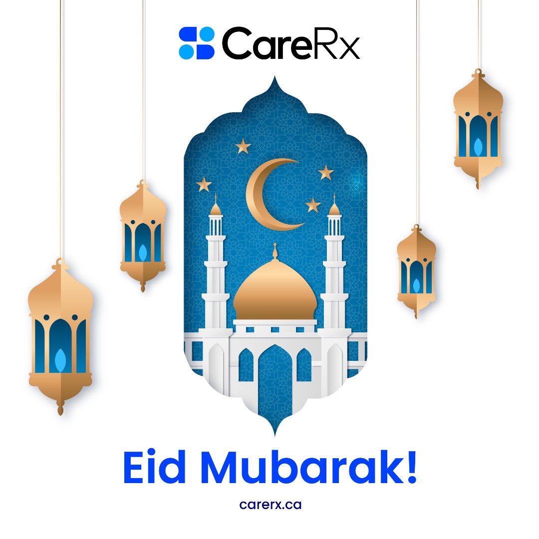 CareRx wishes you a blessed Eid ul Fitr! May this Eid bring peace and joy to you and your family. #CareRx #EidulFitr #EidMubarak