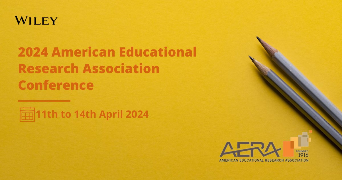 We'll have editors visiting the Wiley stand at #aera 2024 between the 11th to 14th of April Come along for a chat and a selfie and for the chance of winning a $50 voucher! 🔗Find out more: ow.ly/bFr850R9nQ0