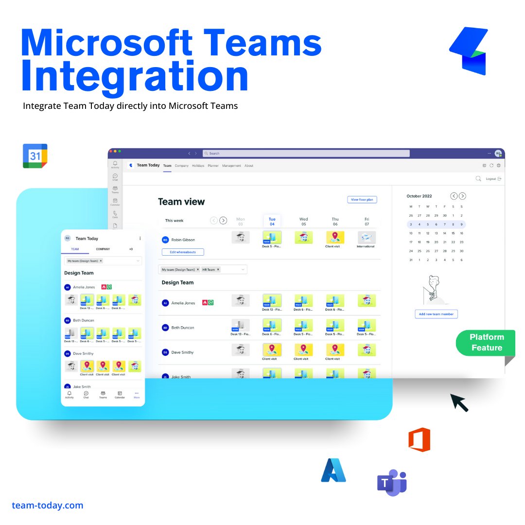 Fully integrated ✅

That’s right, for those that didn’t know, Team Today is fully integrated with Microsoft Teams🙌

Plus, with the MS teams app, no new software is required, we’re simply added into your existing workplace at a click of a button👌

#hybridworking