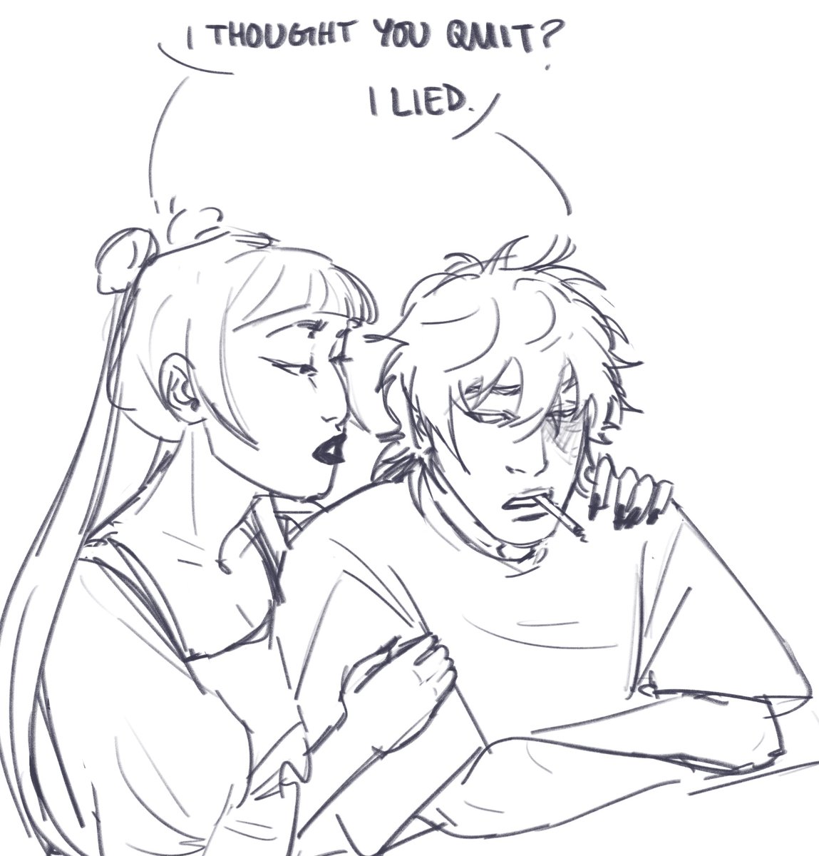 spideyuri's tweet photo. modern au lesbian maiko doodles bc im in the trenches #atla #maiko https://t.co/pQd2NZwy3q